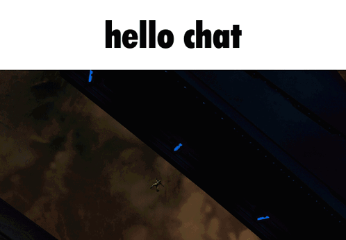 A Picture Of A Man With The Words Hello Chat On The Top GIF
