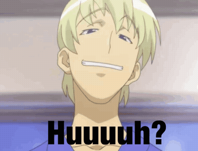 A Picture Of A Man With The Words Huuuh Written Below Him GIF