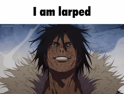 A Picture Of A Man With The Words I Am Larped Below Him GIF