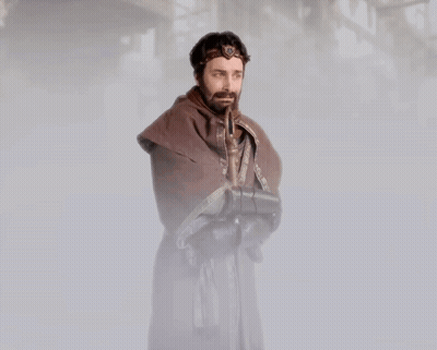A Picture Of A Man With The Words I 'M So Alone On The Bottom GIF