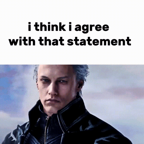A Picture Of A Man With The Words " I Think I Agree With That Statement " Above Him GIF