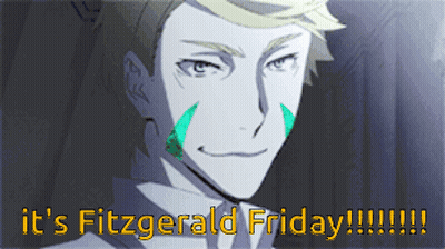 A Picture Of A Man With The Words " It 'S Fitzgerald Friday " GIF