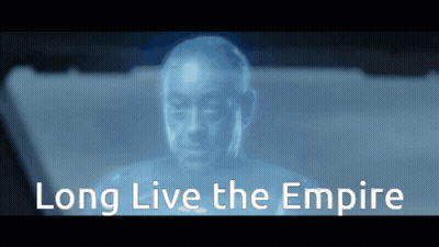 A Picture Of A Man With The Words Long Live The Empire GIF