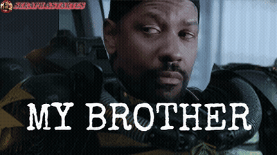 A Picture Of A Man With The Words My Brother Written On It GIF