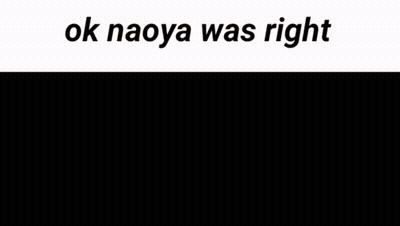 A Picture Of A Man With The Words Ok Naoya Was Right Below Him GIF