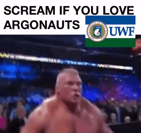 A Picture Of A Man With The Words Scream If You Love Argonauts GIF