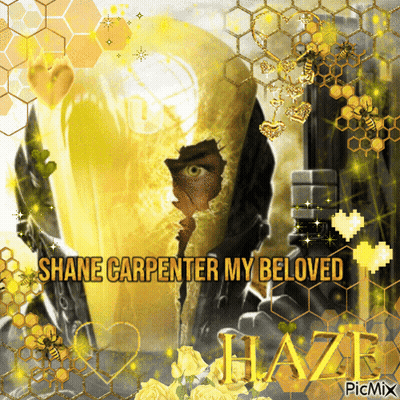A Picture Of A Man With The Words Shane Carpenter My Beloved Haze At The Bottom GIF