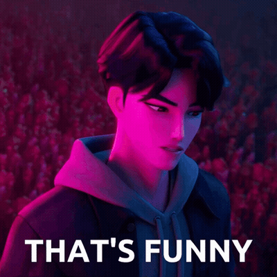 A Picture Of A Man With The Words That 'S Funny Below Him GIF