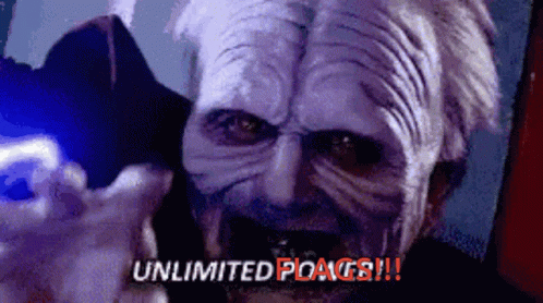 A Picture Of A Man With The Words Unlimited Poags Written On The Bottom GIF