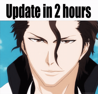 A Picture Of A Man With The Words Update In 2 Hours Below Him GIF
