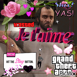 A Picture Of A Man With The Words " Wasted Je T'aime " GIF