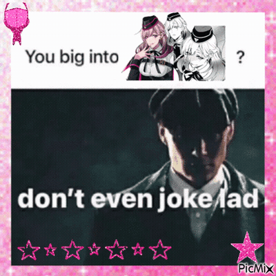 A Picture Of A Man With The Words You Big Into Don 'T Even Joke Ad GIF