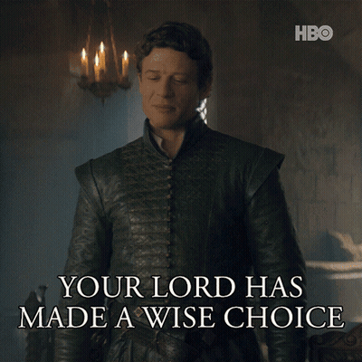 A Picture Of A Man With The Words Your Lord Has Made A Wise Choice Above Him GIF