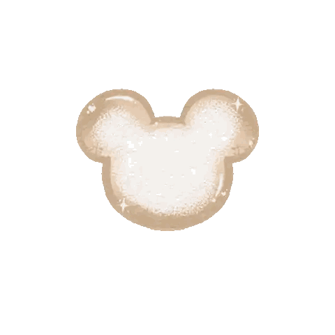 A Picture Of A Mickey Mouse Ear With A White Background Sticker
