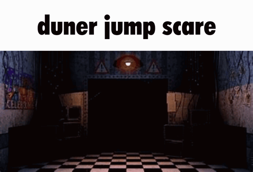 A Picture Of A Minecraft Character With The Words Duner Jump Scare GIF