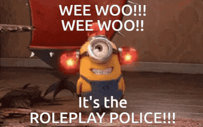 A Picture Of A Minion That Says Wee Woo On It GIF