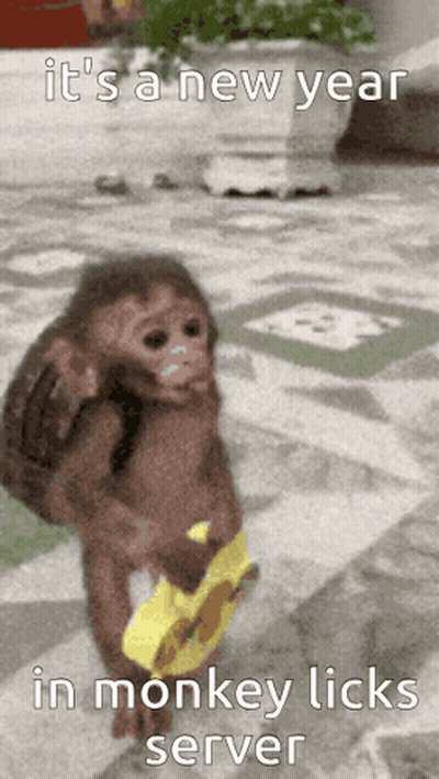 A Picture Of A Monkey With The Caption It 'S A New Year GIF