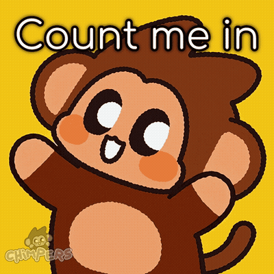 A Picture Of A Monkey With The Words Count Me In GIF