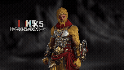 A Picture Of A Monkey With The Words Tk5 Naraka Bladepoin GIF