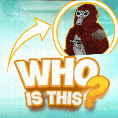 A Picture Of A Monkey With The Words " Who Is This " Below It GIF