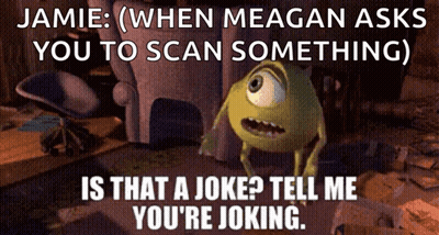 A Picture Of A Monster From Monsters Inc Says Jamie GIF