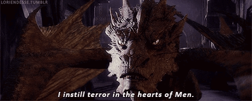 A Picture Of A Monster With A Caption That Says I Instill Terror In The Hearts Of Men GIF