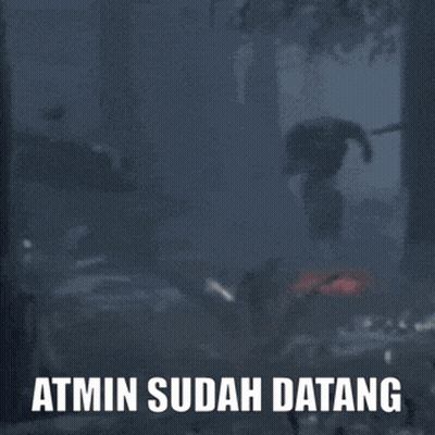 A Picture Of A Monster With The Words Atmin Sudah Datang GIF