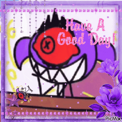 A Picture Of A Monster With The Words Have A Good Day GIF