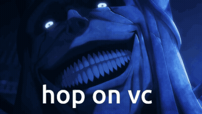 A Picture Of A Monster With The Words Hop On Vc Above It GIF