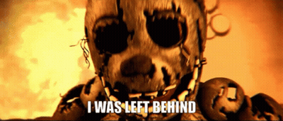 A Picture Of A Monster With The Words " I Was Left Behind " On It GIF