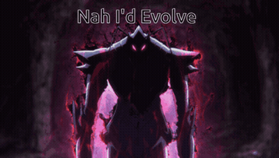 A Picture Of A Monster With The Words Nah I 'D Evolve On The Bottom GIF