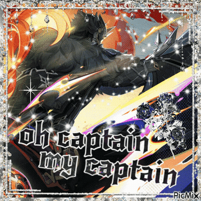 A Picture Of A Monster With The Words Oh Captain My Captain On It GIF