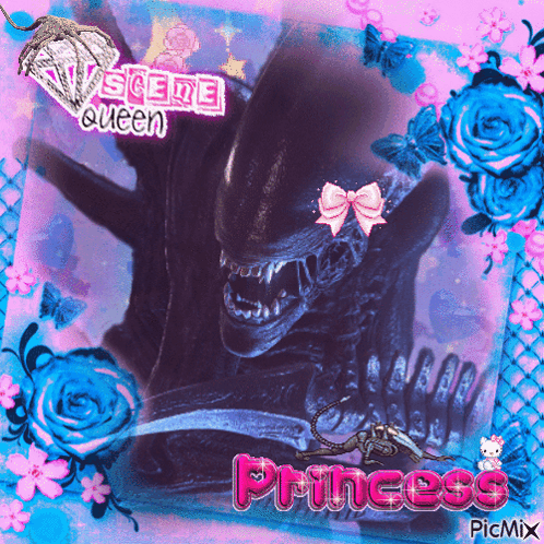 A Picture Of A Monster With The Words Princess On The Bottom GIF