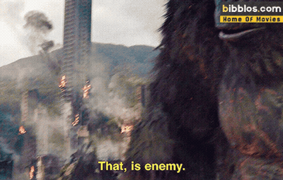 A Picture Of A Monster With The Words That Is Enemy On It GIF