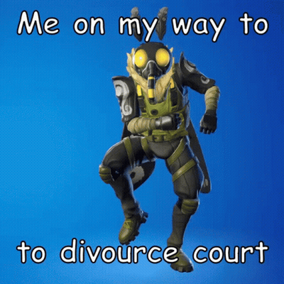 A Picture Of A Moth With The Words Me On My Way To Divorce Court GIF