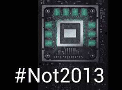 A Picture Of A Motherboard With The Hashtag #Not2013 On It GIF