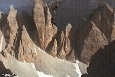 A Picture Of A Mountain With A Watermark That Says Imgflip.com On It GIF