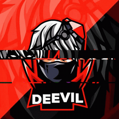 A Picture Of A Ninja With The Word Deevil On It GIF