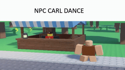 A Picture Of A Npc Carl Dance In A Game GIF