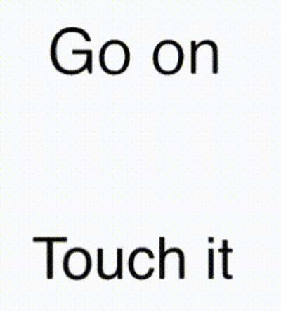 A Picture Of A Person Holding A Plant With The Words Go On Touch It GIF