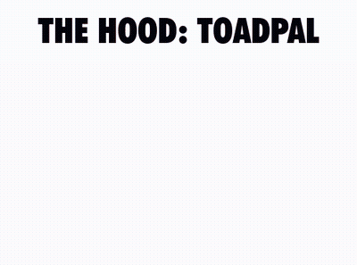 A Picture Of A Person In The Water With The Words " The Hood Toadpal " Above Them GIF