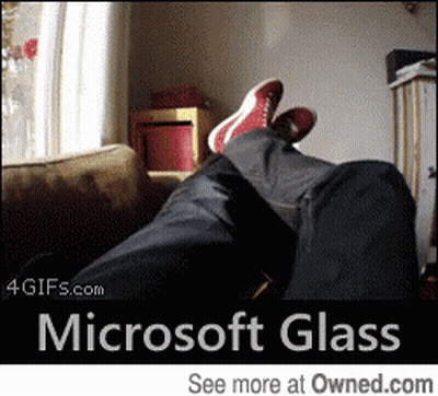 A Picture Of A Person Laying On A Couch With The Words Microsoft Glass Below GIF