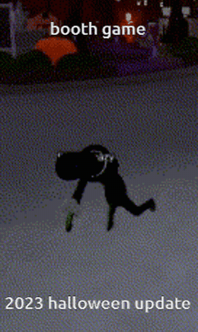 A Picture Of A Person On Ice With The Words Booth Game 2023 Halloween Update At The Bottom GIF
