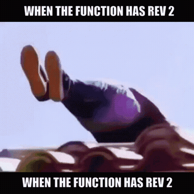 A Picture Of A Person 'S Feet With The Caption When The Function Has Rev 2 GIF