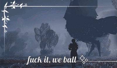 A Picture Of A Person Standing In A Field With The Words " Fuck It We Ball " GIF