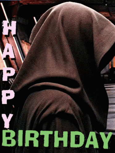 Hooded Person Happy Birthday GIF