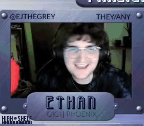 A Picture Of A Person With The Name Ethan Written On It GIF