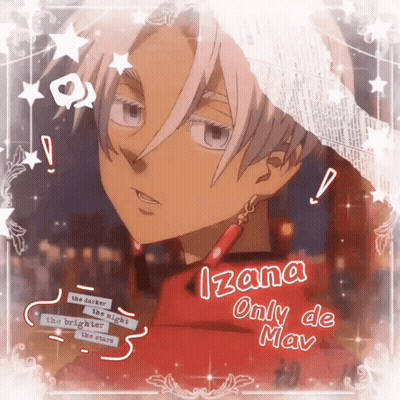 A Picture Of A Person With The Name Izana Only De Mav GIF
