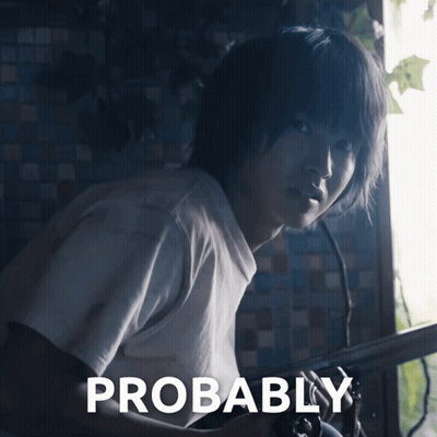 A Picture Of A Person With The Word Probably Written On It GIF