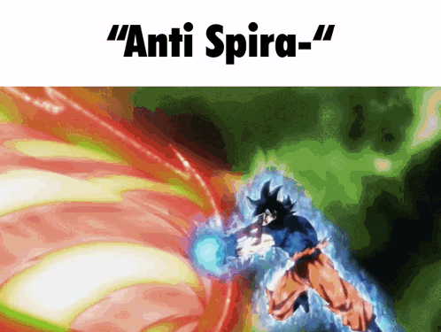 A Picture Of A Person With The Words " Anti Spira " Above Them GIF